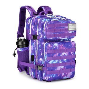 45L Tactical Backpack with Bottle Holder Waterproof Multi Compartment for Hiking